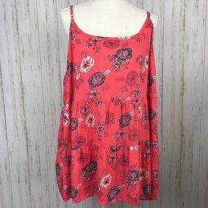 Torrid Coral Floral Tank 1X